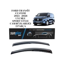 Ford Transit Custom 2025 2026 Uyumlu Sport Style Cam Rüzgarlığı 2 Parça Sunplex 2 Adet