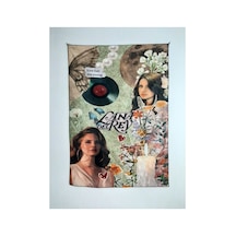 Lana Del Rey Kolaj Desenli Tasarım Duvar Halısı