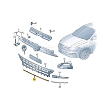 Volkswagen Polo 2021 Yılında Çıkan Kasa Ön Sis Lambası Kapağı Nikelaj Oem No: 2g08531012zz