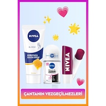 Kadın Roll-on Deodorant Black&white Invisible Clear 25ml, El Kremi Ve Böğürtlen Renkli Dudak Kremi