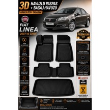 Fıat Linea 2015 Model Uyumlu 3d Araca Özel Havuzlu Paspas+bagaj Havuzu Birebir Uyum