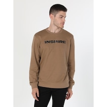 Colin's Colins Regular Fit Baskılı Bej Erkek Sweatshirt 001