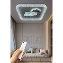 Salvadar Kare Plafonyer Kumandalı Led Avize Standart