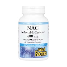 Natural Factors N.a.c N-acetyl-l-cysteine Glutathione Precursor 600 Mg 60 Vegetarian Capsules