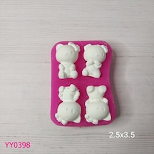 Yy0398 Dörtlü Hello Kitty Silikon Kalıp