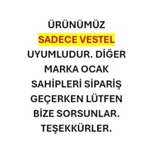-lab 1 Ad Vestel Uyumlu Emayeli Cam Ocak Izgarası Çember Çapi 16,5 - Bacaktan Bacağa 21 Cm Siyah Bakır