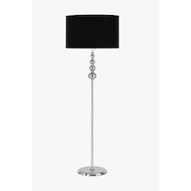 Venüs Vega Dört Top / Modern Krom Metal Lambader / Siyah Krom Şerit Kumaş Başlık / Ayaklı Aydınlatma Diğer