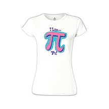 Matematik - Pi 21 Beyaz Kadın Tshirt 001