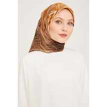 Armine Twill İpek Eşarp 23ka9038 03 Turuncu