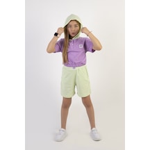Harika Kids Kız Çocuk Kapşonlu Şortlu Alt-üst Takım 001