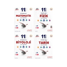 Limit 2027 11. Sınıf Matematik + Fizik + Biyoloji + Tarih Soru Bankası Seti 4 Kitap Maarif Model