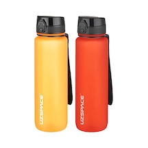 Uzspace 2'li Tritan Matara Seti 1000 Ml Büyük Boy 14 Farklı Renk Seçeneği Fiftyfifty -3038seta Turuncu-Fantasyred