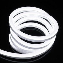 Neon Şerit Led 220 Volt Esnek Silikonlu Aydınlatma + Fiş Dahil 4 Mt-beyaz Beyaz