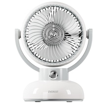 Everest 1200mah 3 Hız Kademe Led Işıklı Retro Masaüstü Usb Fan