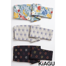 Kiagu 3 Lu Tayt Kız Çocuk Renkli Desenli Tayt Pamuklu Esnek Günlük Tayt 2-13 Yaş Set9 - 902136849 Set9