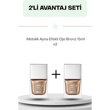 İkili Fırsat Set- Metalik Ayna Efekli Oje Bronz 15ml