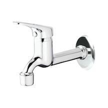 Aç Kapa Mix Lavabo Musluk Wc Lavabo Uzun Musluk Perlatörlü Gümüş