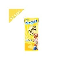 Nestlé Nesquik Muzlu Süt 180 Ml X 12 Adet - Eğlenceli Ve Besleyici Muz Lezzeti