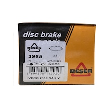 Beşer 3965 Ön Fren Balatası Daily Iii 3.5 Ton 2.3-3.0 06-