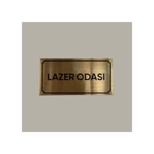 Gold Aluminyum Kapı İsimliği Lazer Odası Yazılı Arkası Yapışkanlı 10x20 Cm