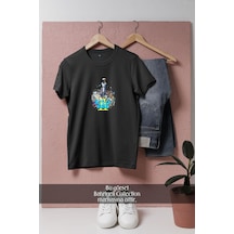 Oversize Mob Psycho 100 İcon Tasarımlı Unisex T-shirt Siyah