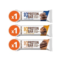 Waspco Bitter Çikolata Kaplı Protein Bar Tanışma Paketi 3 Çeşit