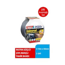 Tesa Extra Power Universal Duct Bant, 10mx50mm, Gri X2 Adet