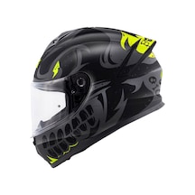 Gıvı 50.x Bones Mat Siyah-neon Sarı Kask - F93322-mat Siyah/sarı-xxl