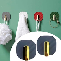 Sıladanal 2li Yapışkanlı Retro Askılık Dolap Kapak Kulpu Gri Diğer