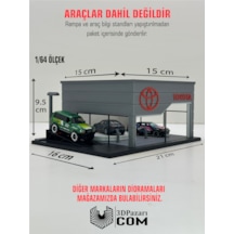 3d Baskı 1/64 Ölçekli Toyota Showroom Tasarımlı Diorama Araç Sergileme Garajı