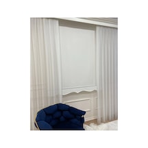 Beyaz Stor Perde Etek Dilimli Beyaz - 223230099 Beyaz