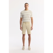 Avva Erkek Bej Klasik Bel Pamuklu Bi-stretch Relaxed Fit Şort A51y3727