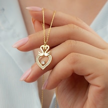 925 Ayar Gümüş Gold Kuğu Kolye