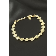 Yuvarlak - 999 - Metal - Ece-umay - Bileklik Sarı