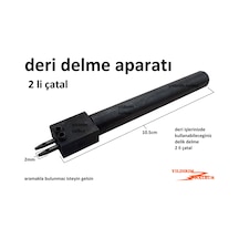 Deri Delme Aparatı 2 Li Çatal Delik Açma Çivisi Dikiş
