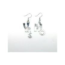 Tedz Collection Beyaz Yes No Pin Küpe Çok Renkli