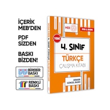2026 MEB ÖDM İlkokul 4.Sınıf TÜRKÇE Çalışma Kitabı Alıştırmalı/Etkinlikli Soru Bankası BASKI ÜCRETİ