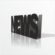 News Yazılı İnsört Standı Dergilik Broşürlük Gazetelik Siyah