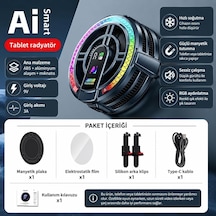 Rgb Tablet Soğutucu Fan, Yeni Nesil, Tüm Tabletlerle Uyumlu