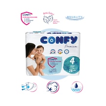 Confy Premium Bebek Bezi 4 Numara Maxi 28 Adet