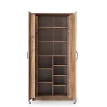 Sefa Home Tekerlekli 2 Kapılı Kiler Dolabı Ceviz
