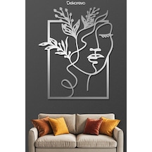 Uyuyan Güzel Metal Duvar Tablosu - Metal Duvar Sanatı - Krom - 40 X 50 Cm