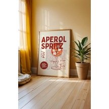 Zamansız Lezzet Çizgisi Ahşap Çerçeveli Poster Tablo 117