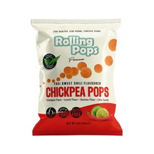 Rolling Pops Nohut Cipsi 56 G Thai Sos - Tay Tatlı Biber Aromalı Sağlıklı Atıştı 3'li Ekonomik Tarı