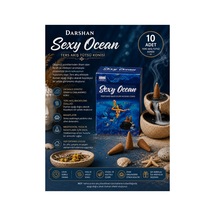 Darshan Sexy Ocean Ters Akış Backflow Tütsü Konisi 10'lu Paket