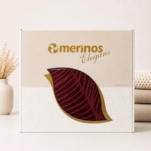 Merinos Elegans Çift Kişilik Battaniye Bordo