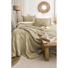 Şaheser Home Collection Yatak Örtüsü Çift Kişilik İt Haki Çok Renkli