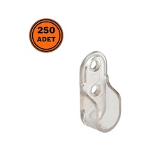 250 Adet Metali Oval Dolap Askı Borusu Flanşı Şeffaf
