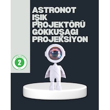 Zenvia Astronot Tasarımlı Gün Batımı Efektli Şarjlı Led Lamba Znv2026 Çok Renkli