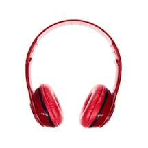 Kırmızı Kulak Üstü Portatif Katlanır Stereo Kulaklık